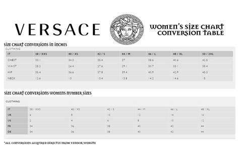 versace jeans dress size chart|versace couture size chart.